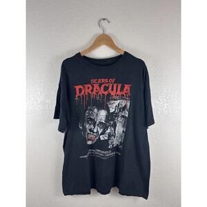 Hammer Films Scars Of Dracula Christopher Lee Graphic T-Shirt (Men’s L/Blk) NWT
